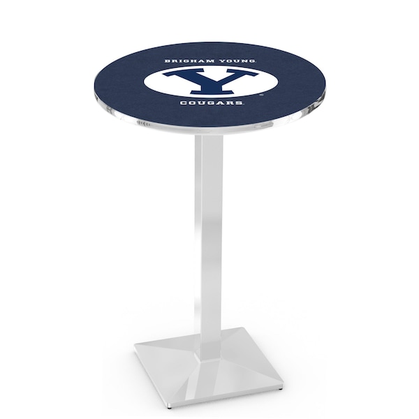 42" Chrome Brigham Young Pub Table
